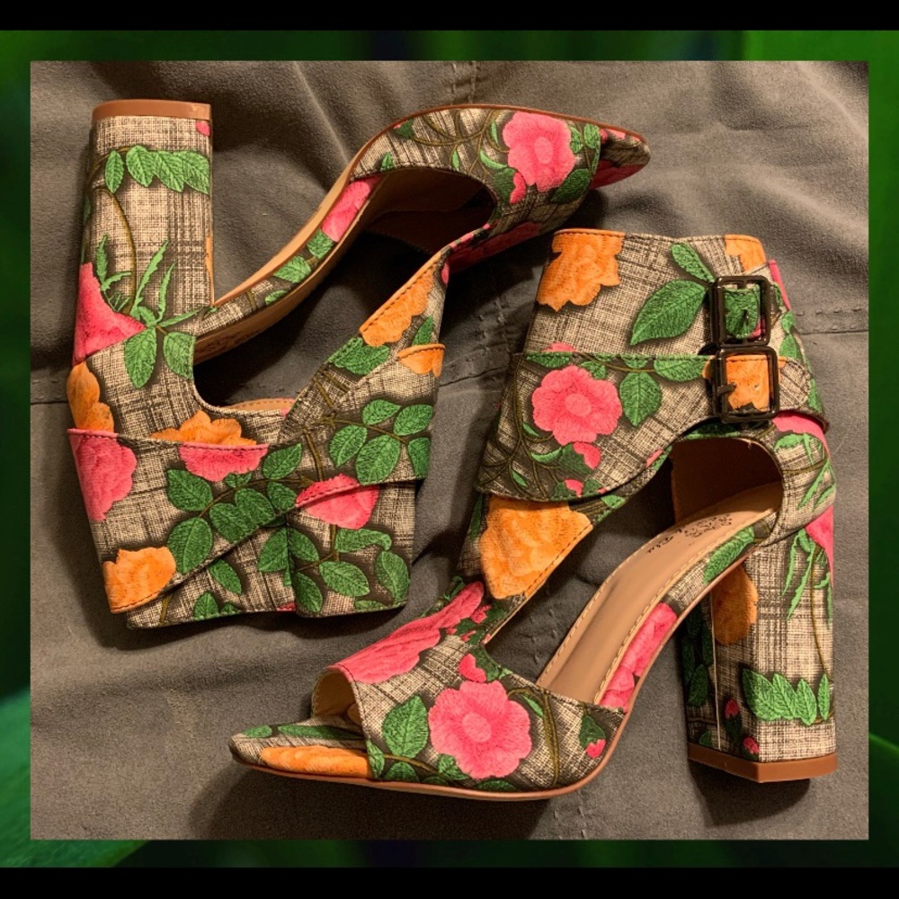 French Blu Allison Floral Heels